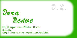 dora medve business card